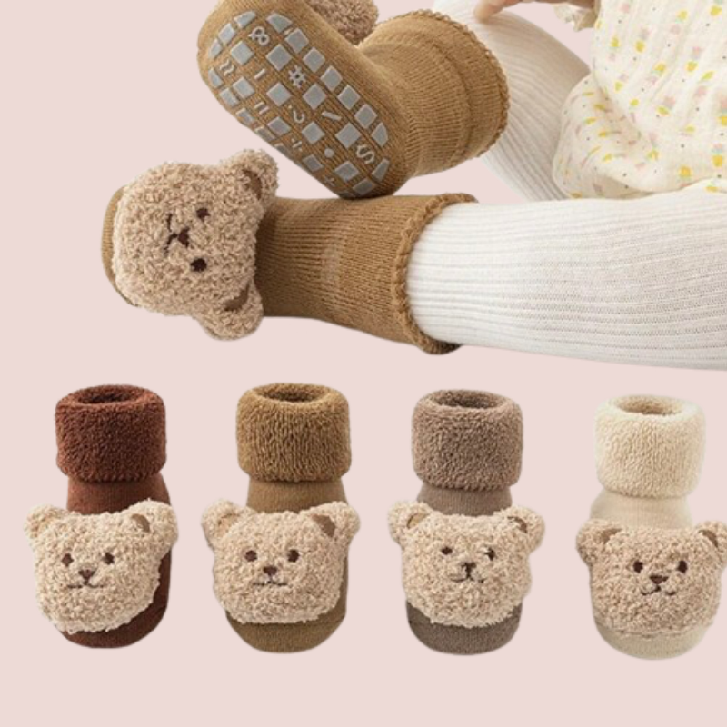 Cozy Bear Socks with Anti-Slip Soles