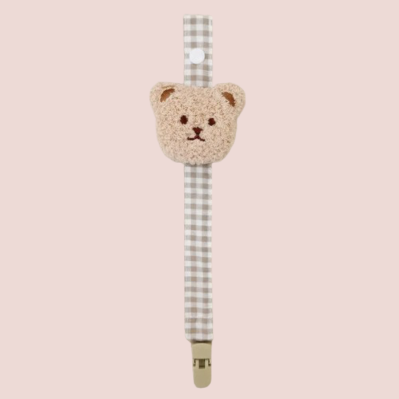 Teddy Bear Pacifier Clip