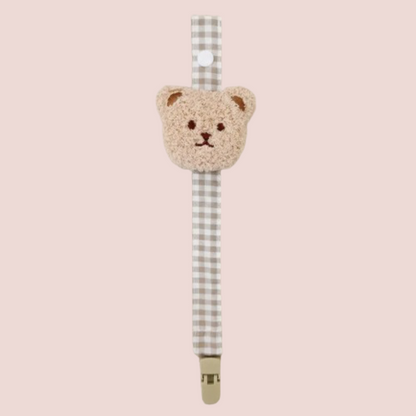 Teddy Bear Pacifier Clip