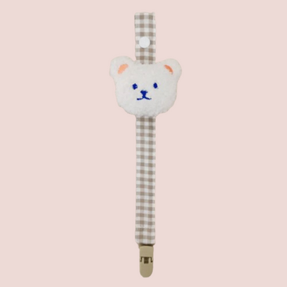 Teddy Bear Pacifier Clip