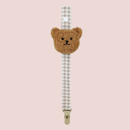 Teddy Bear Pacifier Clip