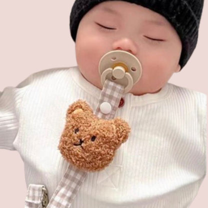 Teddy Bear Pacifier Clip